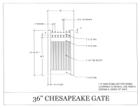 Chesapeake 36" x 72" Gate