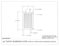 Santa Barbara 36" x 60" Gate