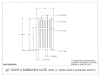 Santa Barbara 36" x 72" Gate