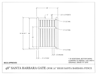 Santa Barbara 48" x 72" Gate