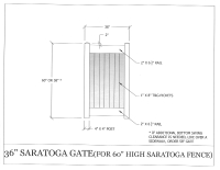 Saratoga 36" x 60" Gate