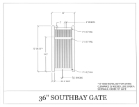 South Bay 36" x 72" Gate
